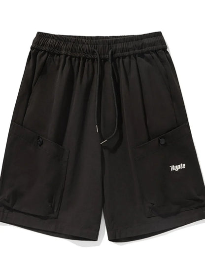 Men's Plus Size Drawstring Shorts with Pockets