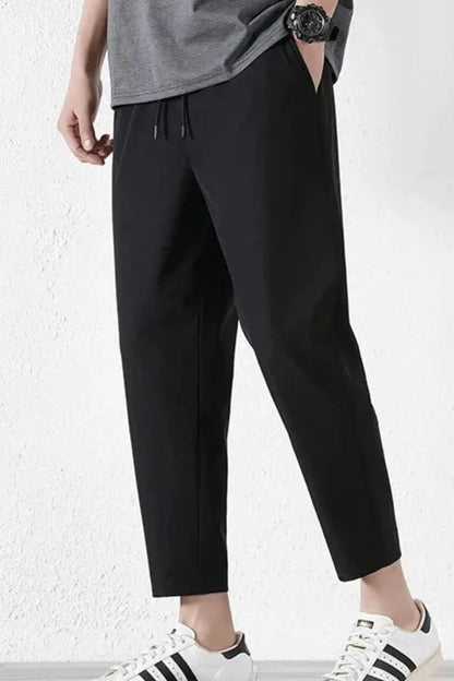 Men's Plus Size Drawstring Pants with Pockets