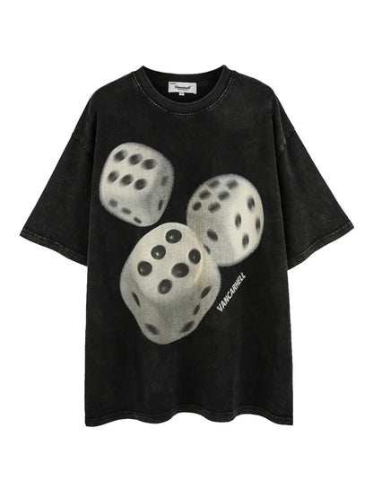 Men's Oversized Graphic Round Neck T-Shirt