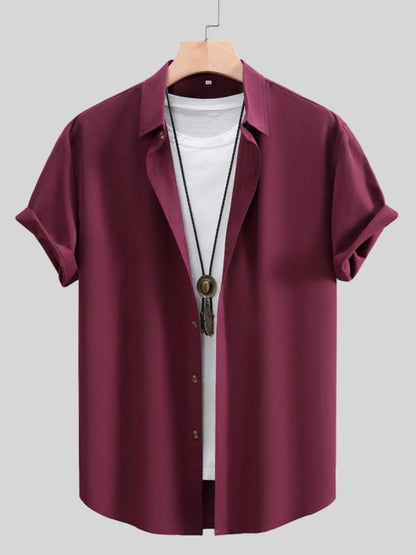 Men's Button Up Short Sleeve Shirt