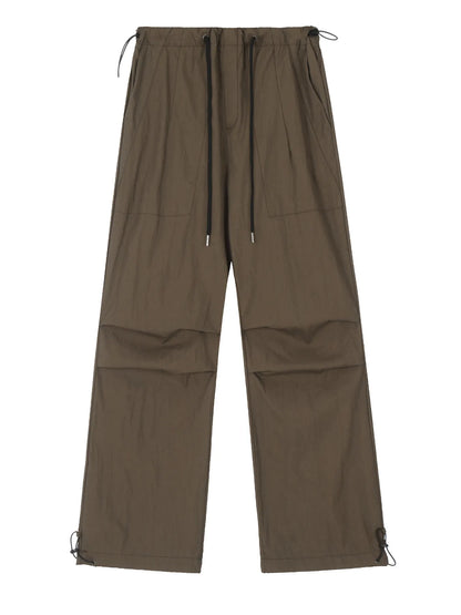 Men's Drawstring Wide Leg Pants