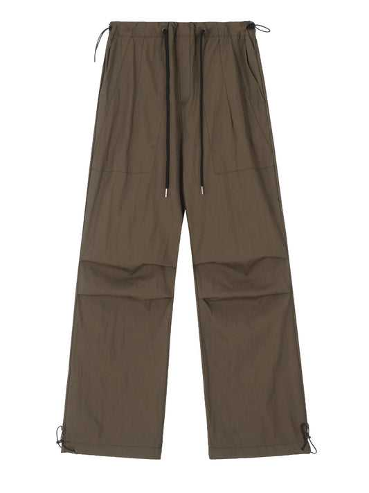 Men's Drawstring Wide Leg Pants