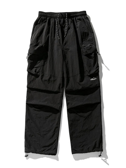 Men's Plus Size Elastic Waist Pants with Pockets