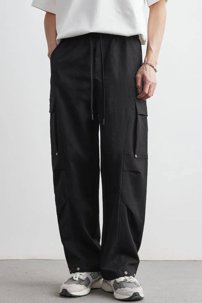 Men's Full Size Wide Leg Cargo Pants Plus Size