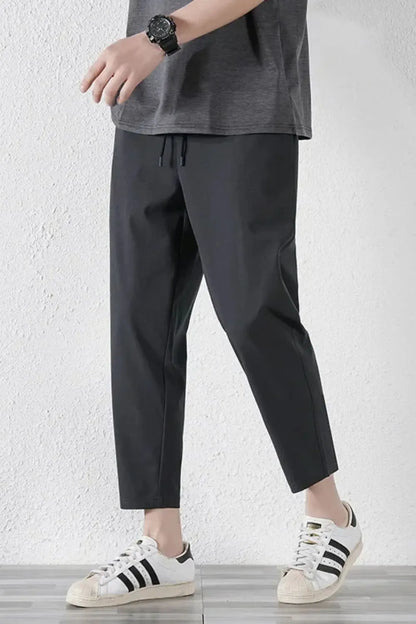 Men's Plus Size Drawstring Pants with Pockets