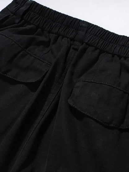 Men's Loose Fit Cargo Pants with Multiple Pockets