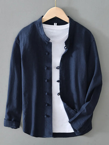 Men's Plus Size Button Up Long Sleeve Shirt