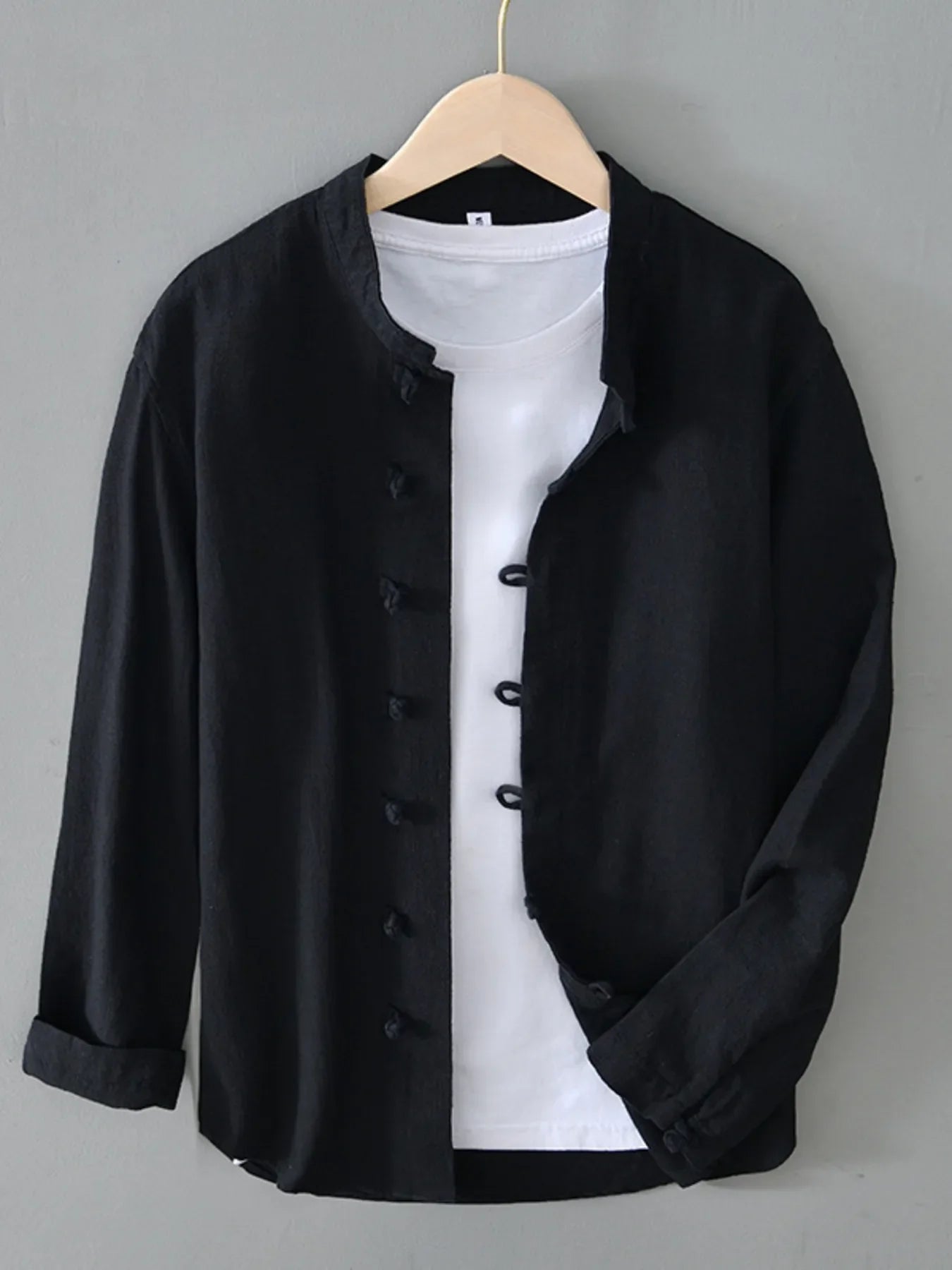Men's Plus Size Button Up Long Sleeve Shirt