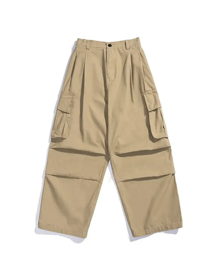 Men's Loose Fit Cargo Pants with Multiple Pockets