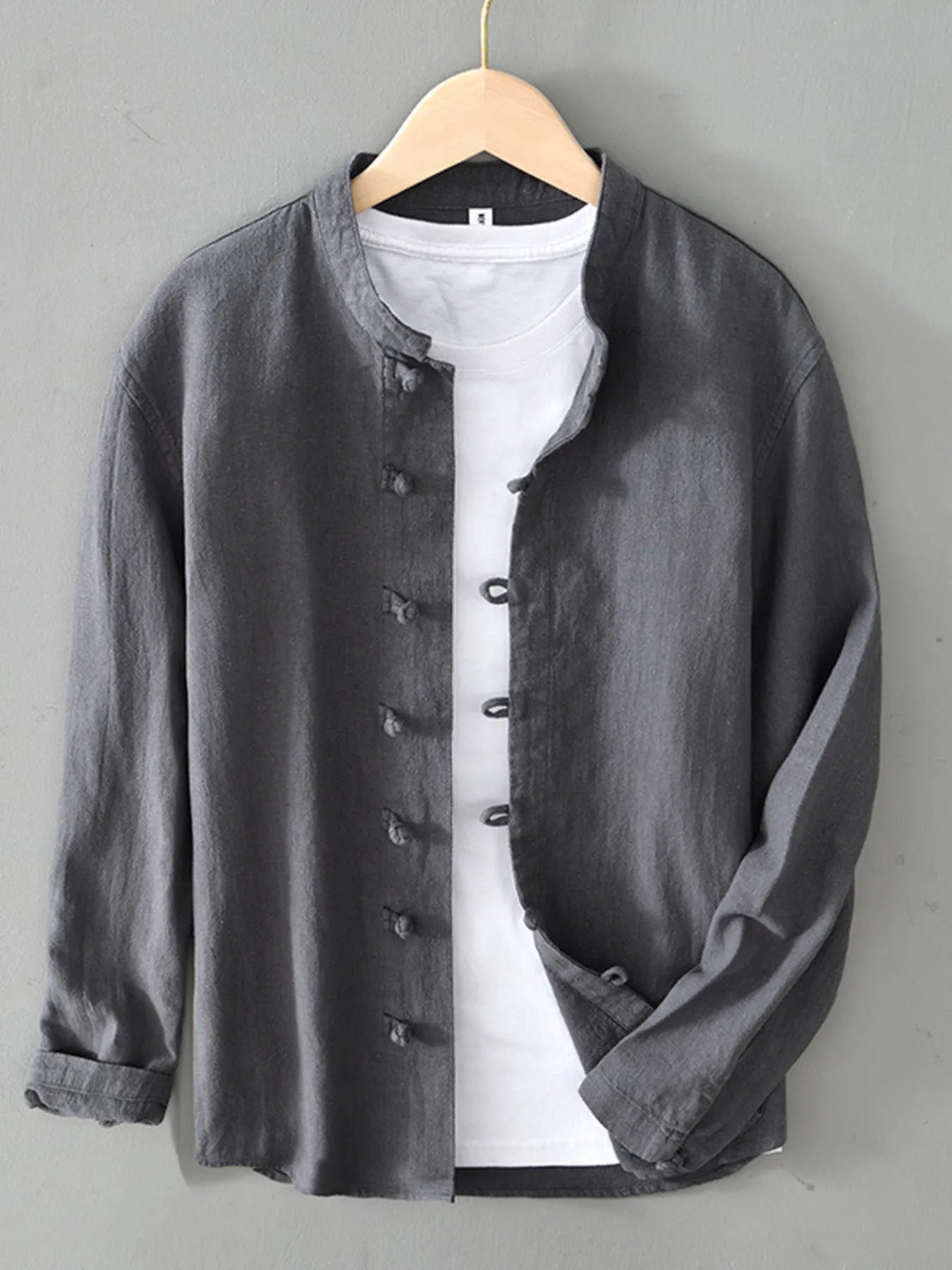 Men's Plus Size Button Up Long Sleeve Shirt
