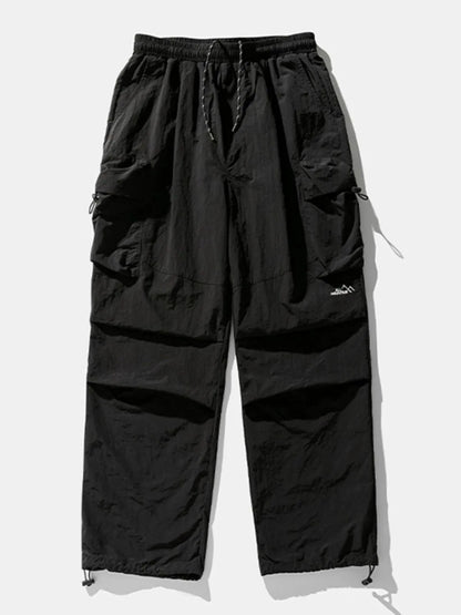 Men's Plus Size Elastic Waist Pants with Pockets