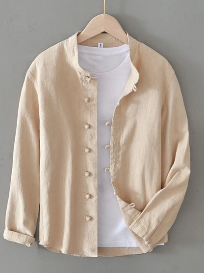 Men's Plus Size Button Up Long Sleeve Shirt