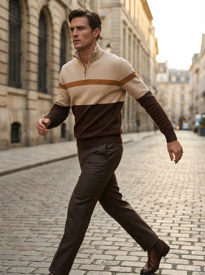 ALDEN CONTRAST QUARTER-ZIP