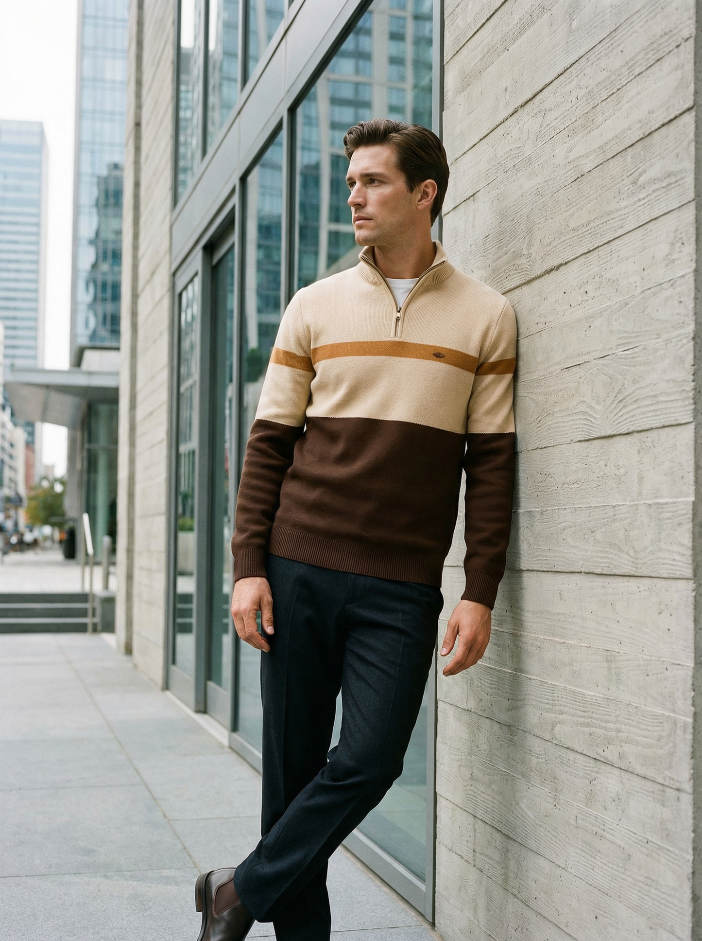 ALDEN CONTRAST QUARTER-ZIP