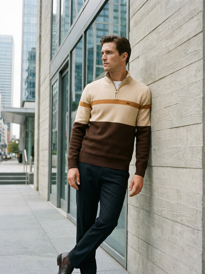 ALDEN CONTRAST QUARTER-ZIP