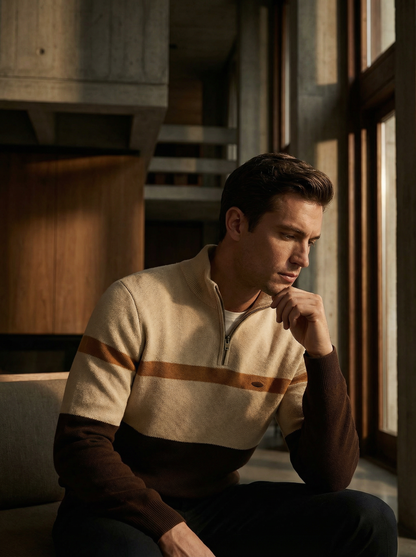 ALDEN CONTRAST QUARTER-ZIP