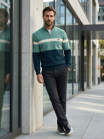 ALDEN CONTRAST QUARTER-ZIP