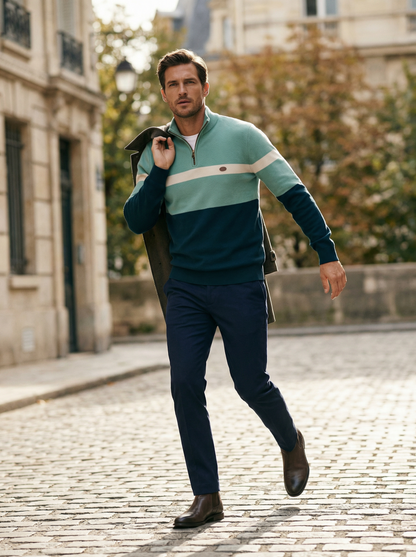 ALDEN CONTRAST QUARTER-ZIP