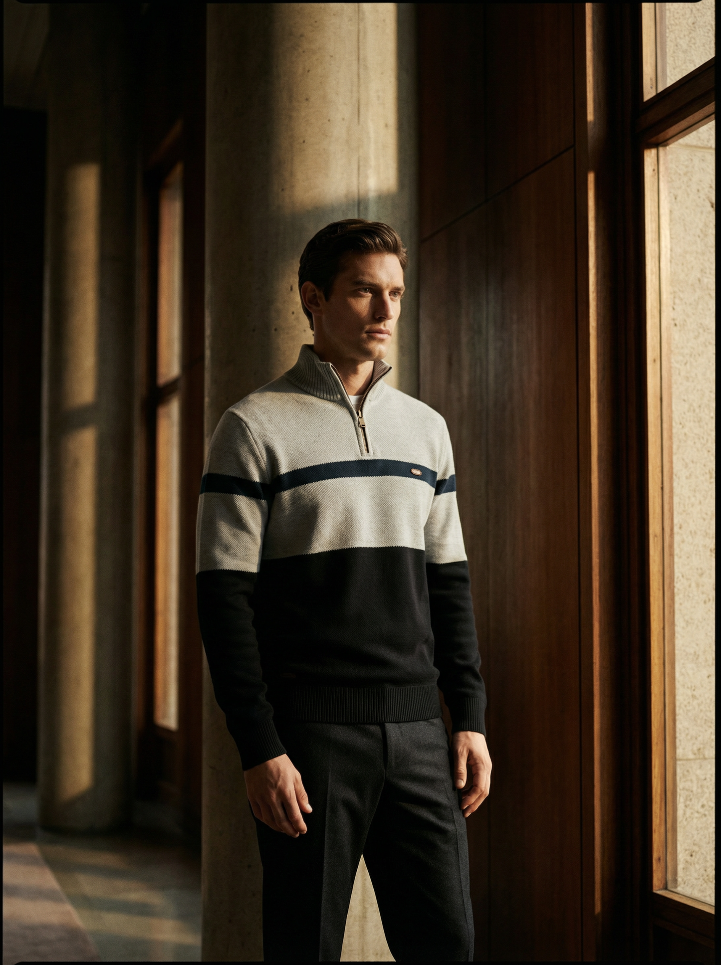 ALDEN CONTRAST QUARTER-ZIP