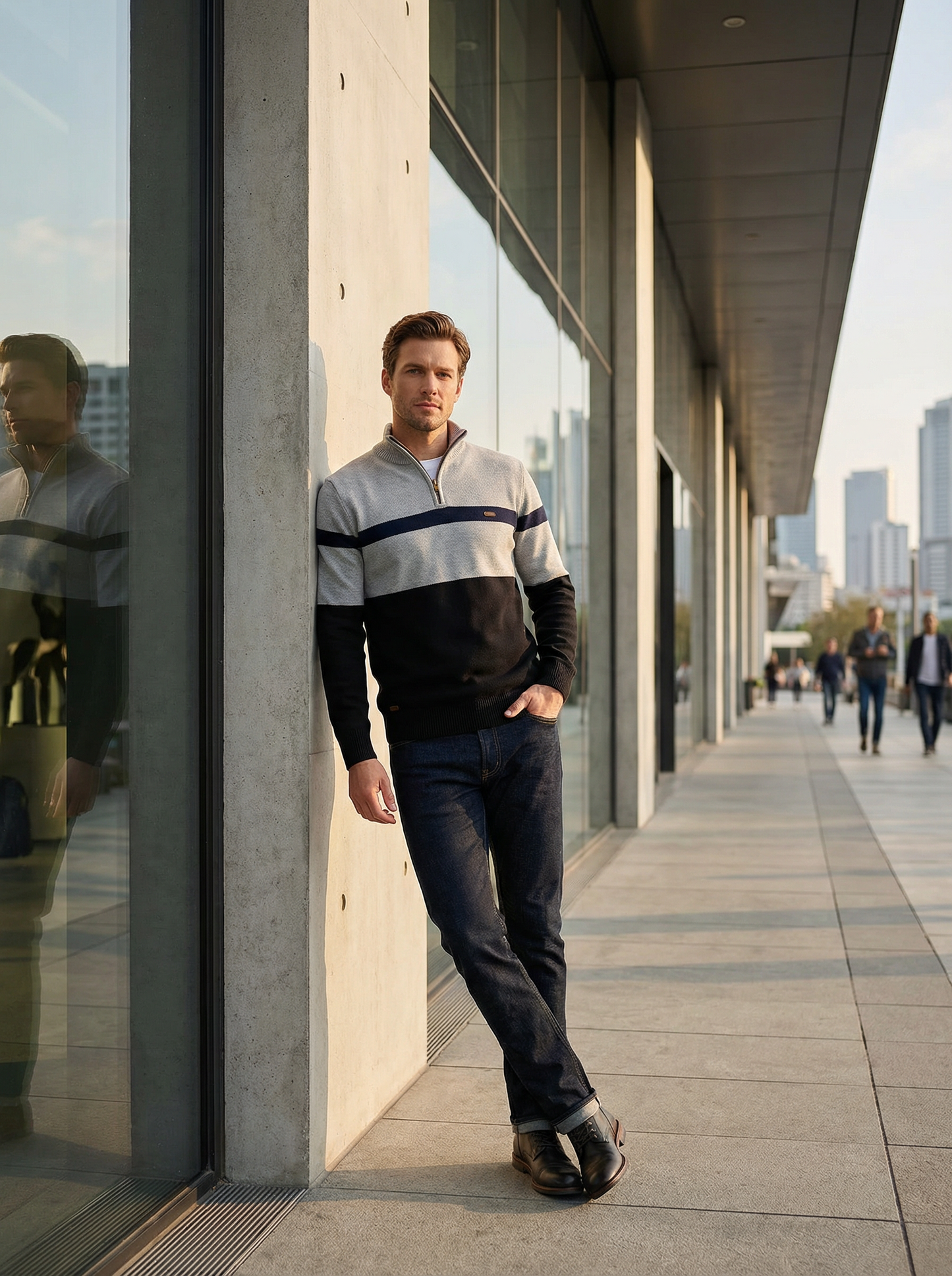 ALDEN CONTRAST QUARTER-ZIP