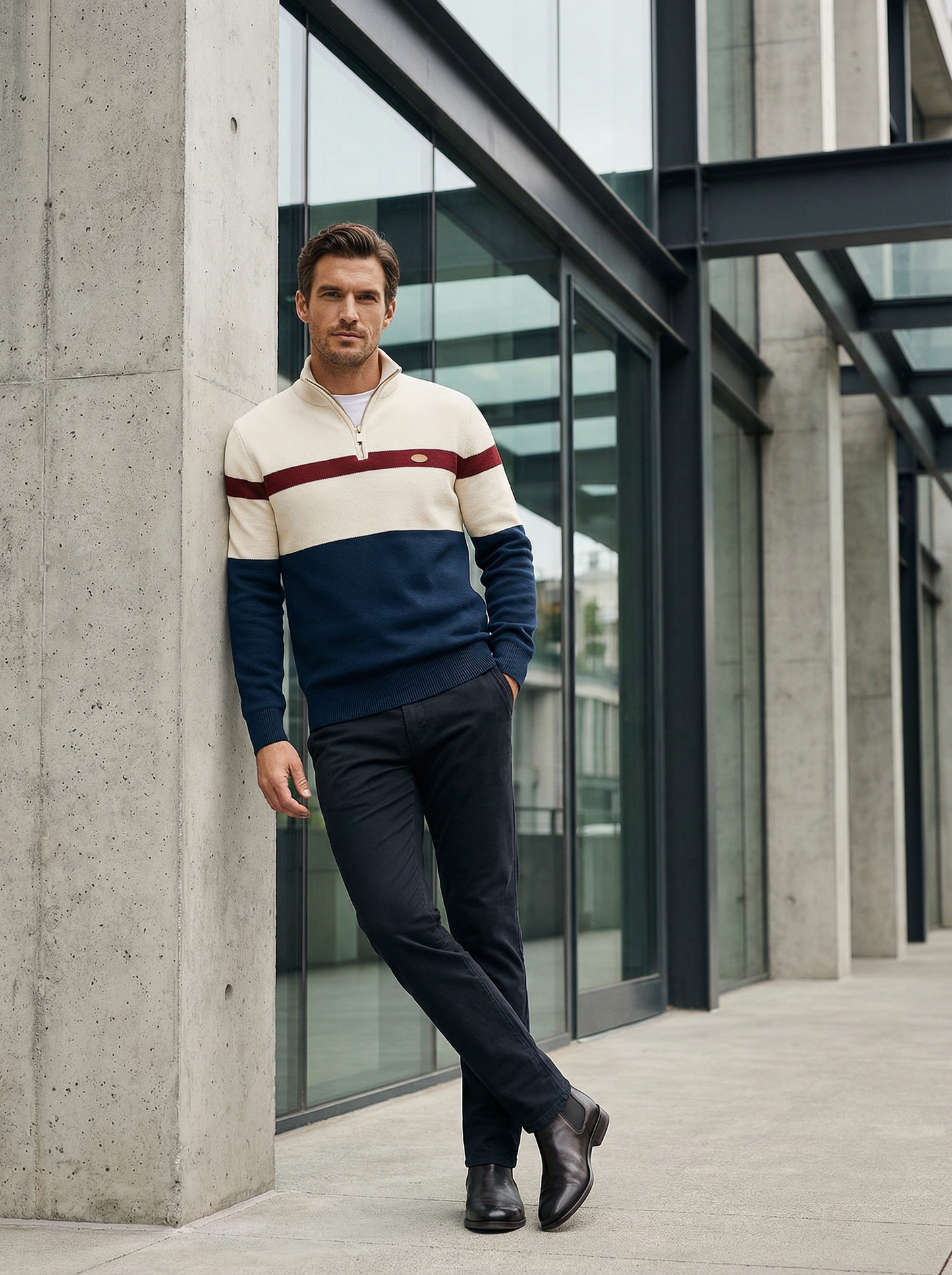 ALDEN CONTRAST QUARTER-ZIP