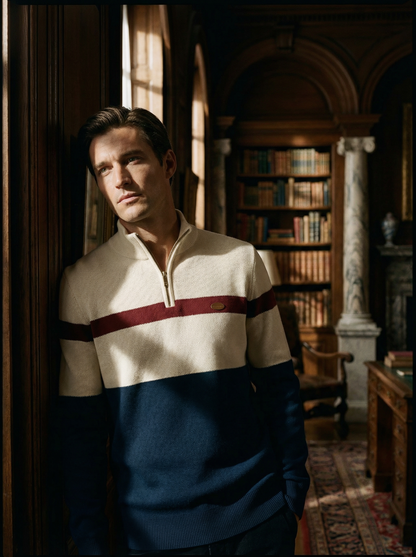 ALDEN CONTRAST QUARTER-ZIP