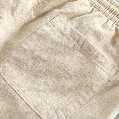 MARINA LINEN DRAWSTRING TROUSERS