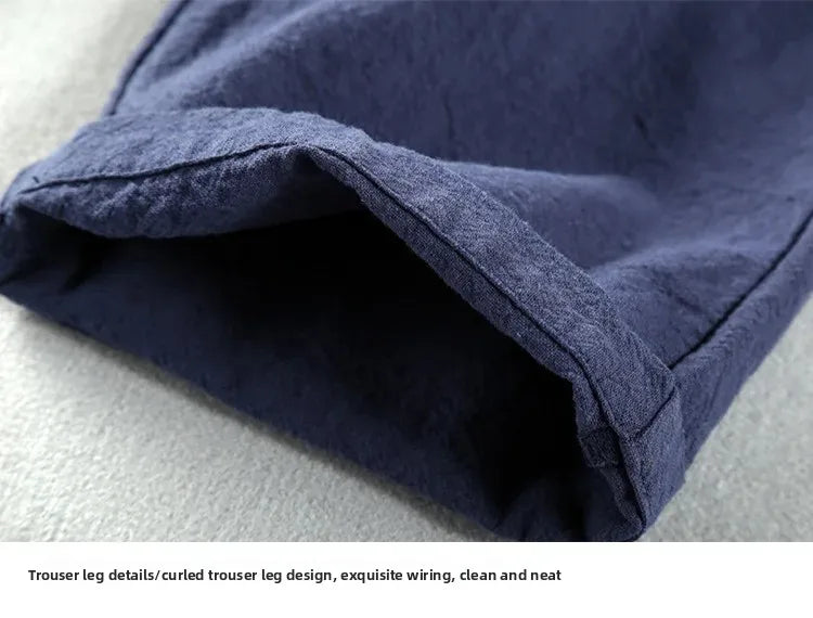 MARINA LINEN DRAWSTRING TROUSERS