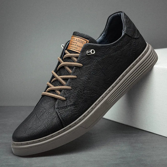 MAZZARINI LEATHER TRAINERS