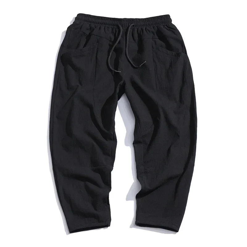 CITYLINE CROPPED COTTON TROUSERS