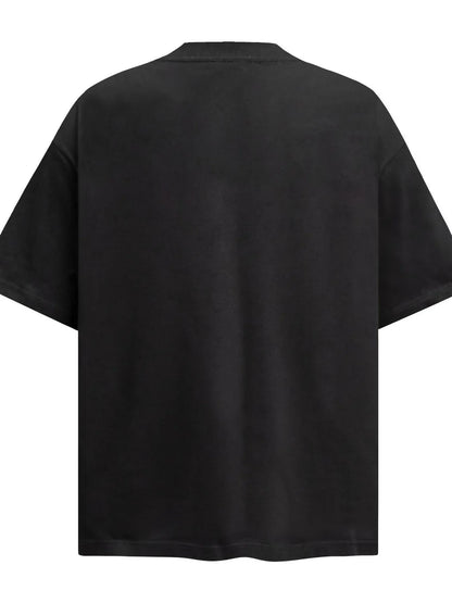 Men's Flower Pearl Detail Oversized Short Sleeve T-Shirt
