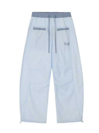 Men's Drawstring Wide-Leg Pants