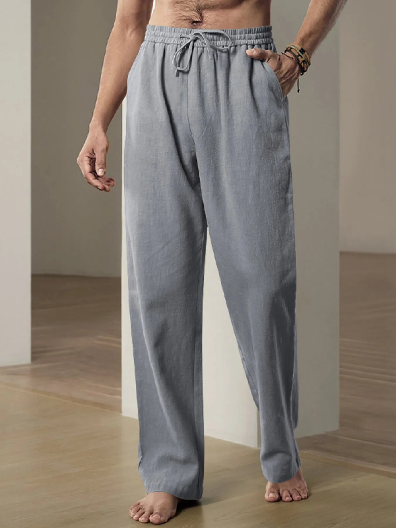 Men's Plus Size Drawstring Loose Fit Pants