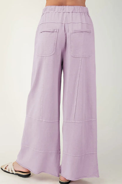 Wide-Leg Cargo Pants with Drawstring Waist