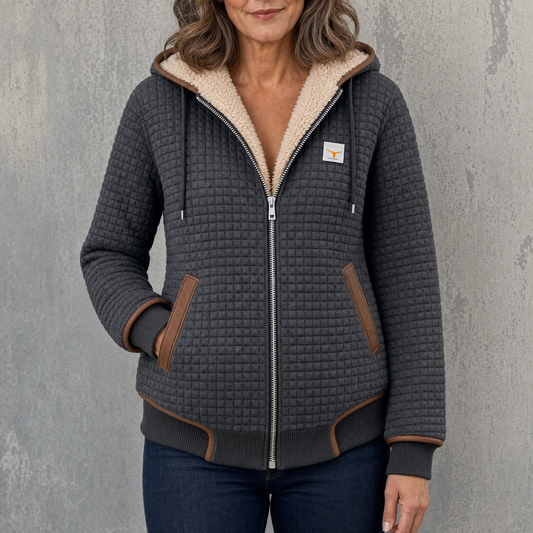 GISELLA | Sherpa-Lined Quilted Hooded Jacket