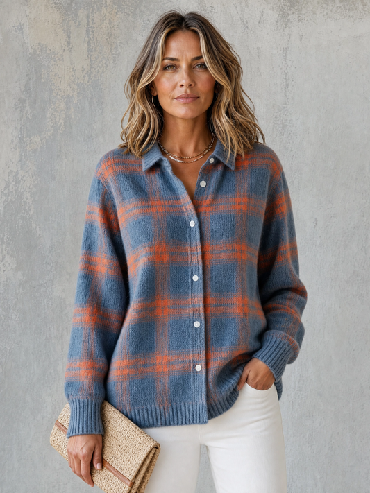 TULLIA | Plaid Winterweight Cardigan