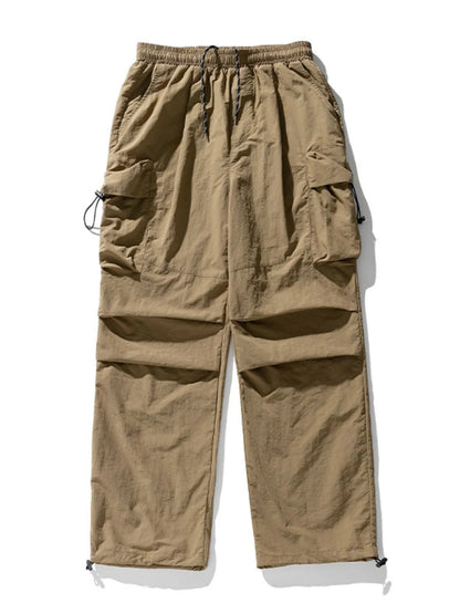 Men's Plus Size Elastic Waist Pants with Pockets