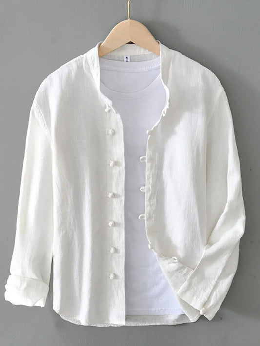 Men's Plus Size Button Up Long Sleeve Shirt