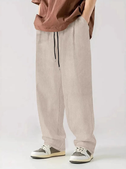 Men's Full Size Drawstring Wide Leg Pants Plus Size