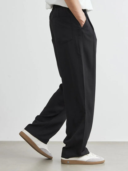 Men's Plus Size Relaxed Fit Wide Leg Drawstring Pants