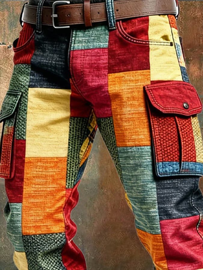 Ryder | Colorblock Patchwork Cargo Pants