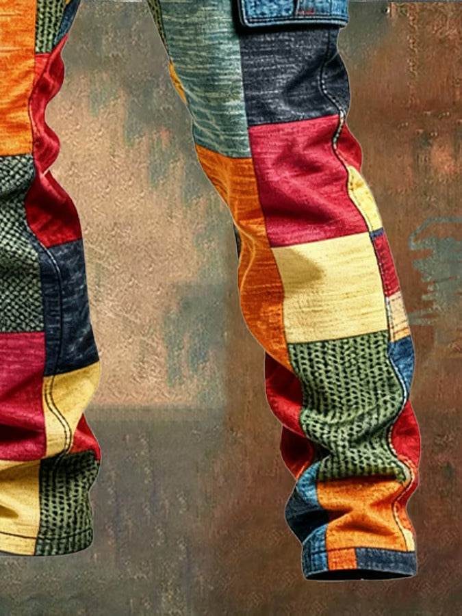 Ryder | Colorblock Patchwork Cargo Pants