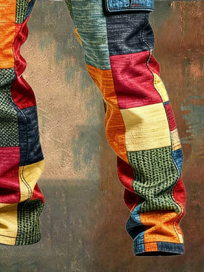 Ryder | Colorblock Patchwork Cargo Pants