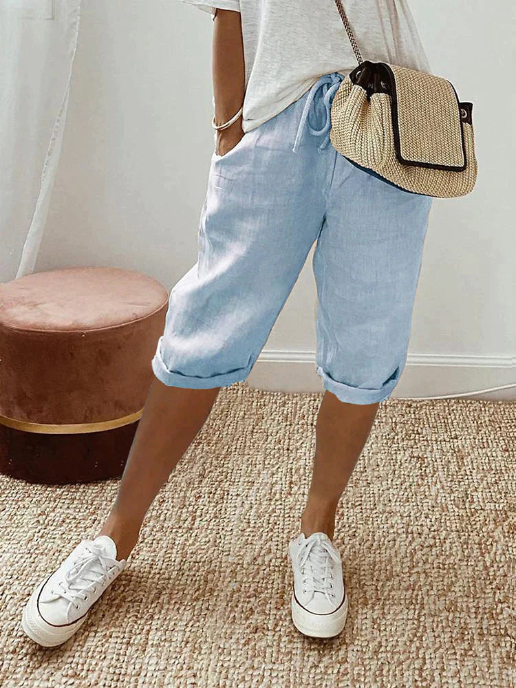 Elisa Airy Linen Shorts