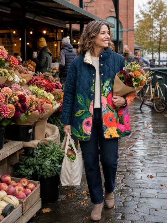 AUREA | Heirloom Floral Quilted Jacket